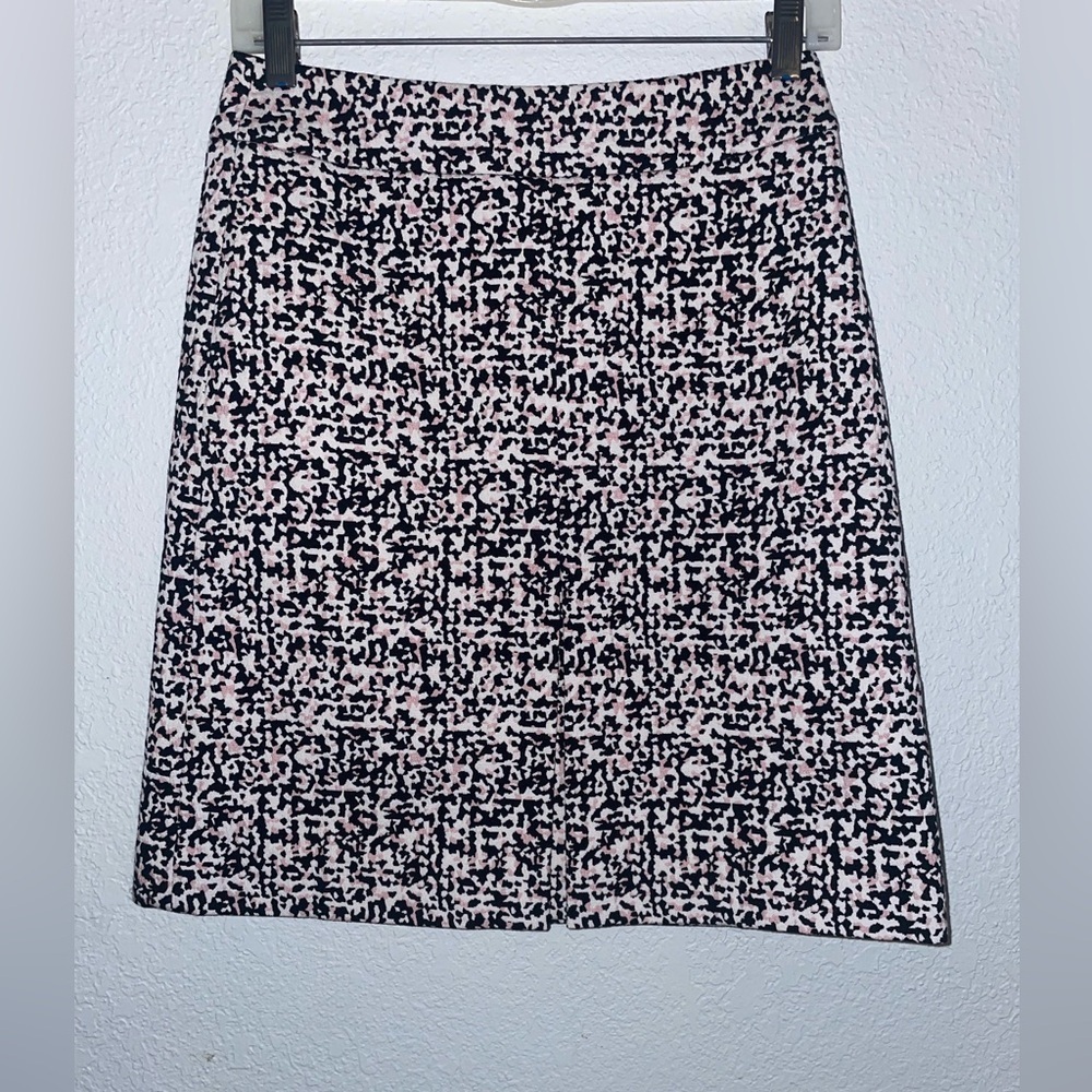 Talbots Size 0P Abstract Print A-Line Skirt Petite Business Casual